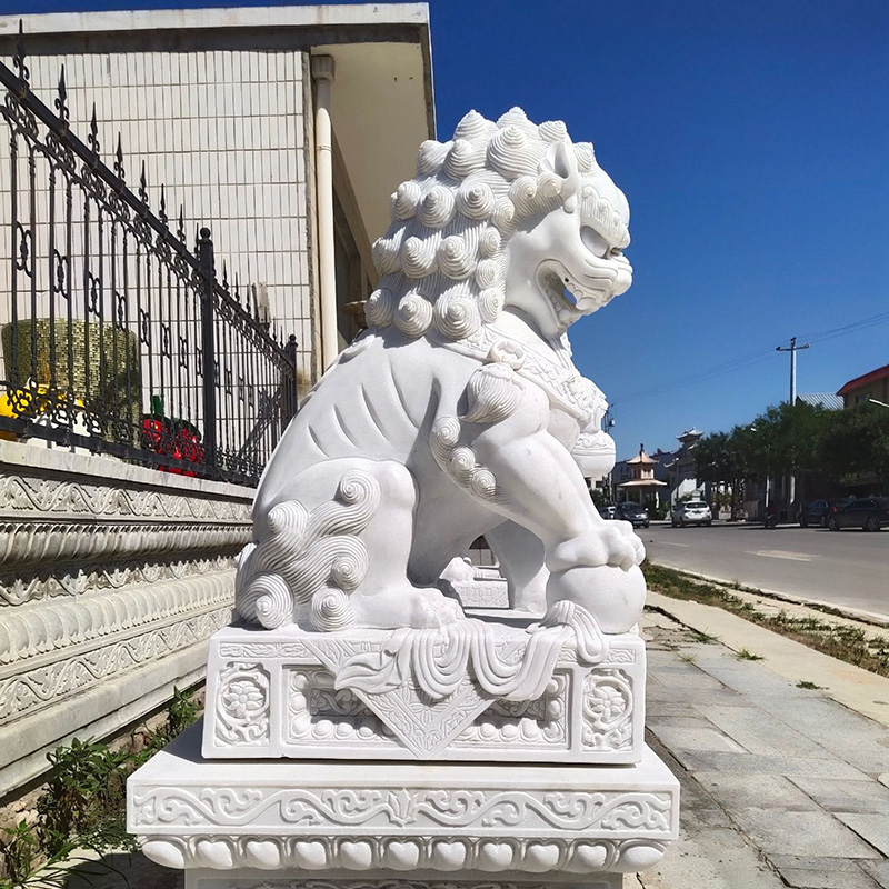 曲阳石材雕刻-动物圆雕大型摆件
